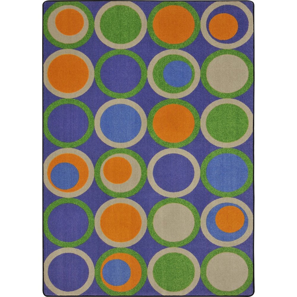 Kid Essentials Circle Back 10'9" x 13'2" Area Rug in Color Violet