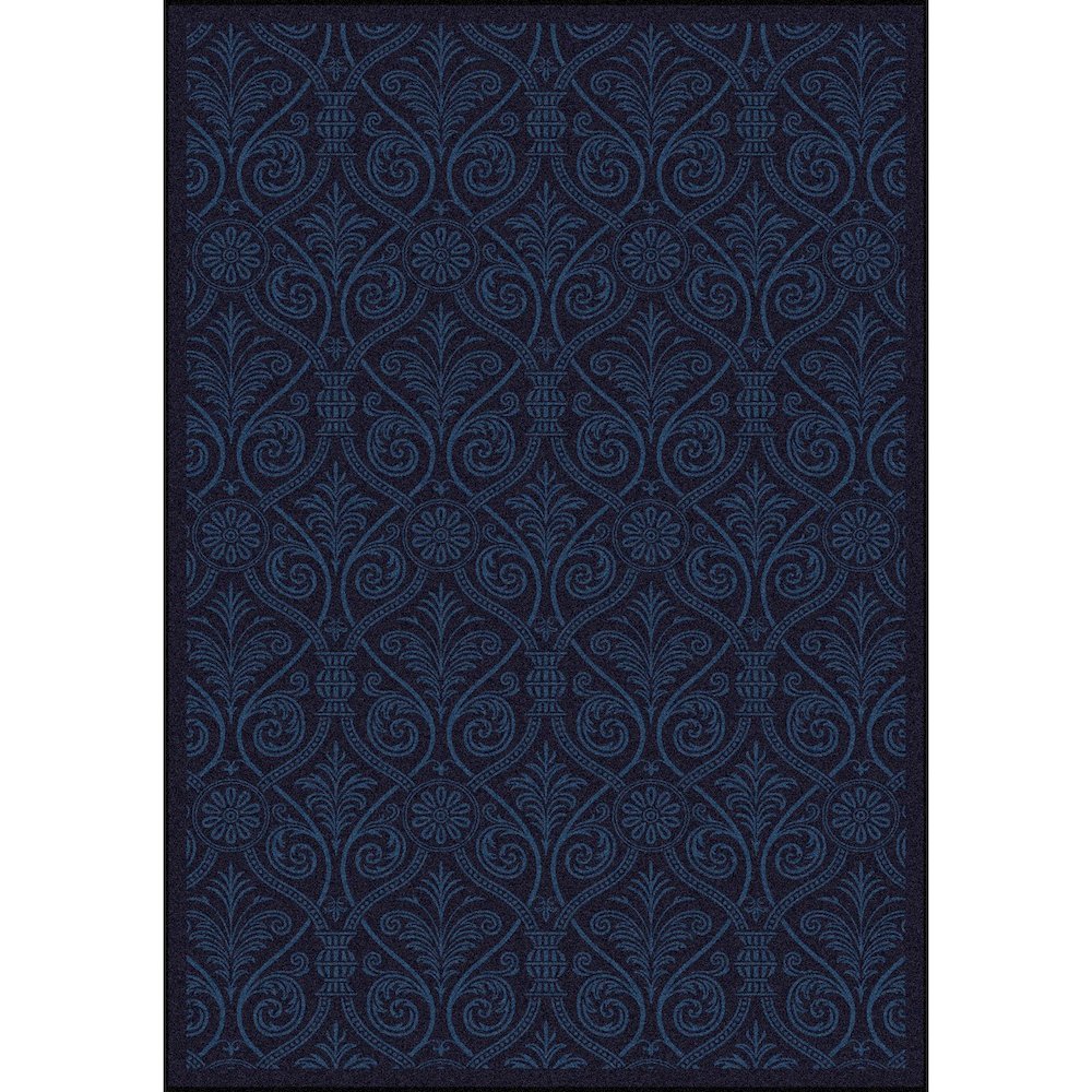 Any Day Matinee Damascus 7'8" x 10'9" Area Rug in Color Navy