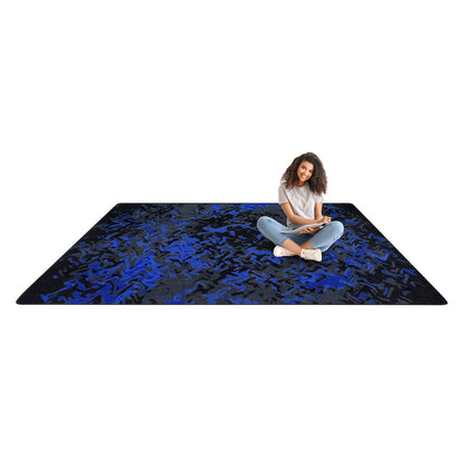 Kid Essentials Eruption 7'8" x 10'9" Area Rug in Color Sapphire