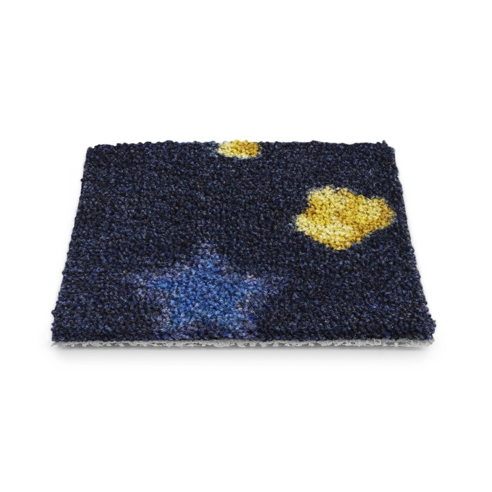 Any Day Matinee Feature Film 7'8" x 10'9" Area Rug in Color Navy