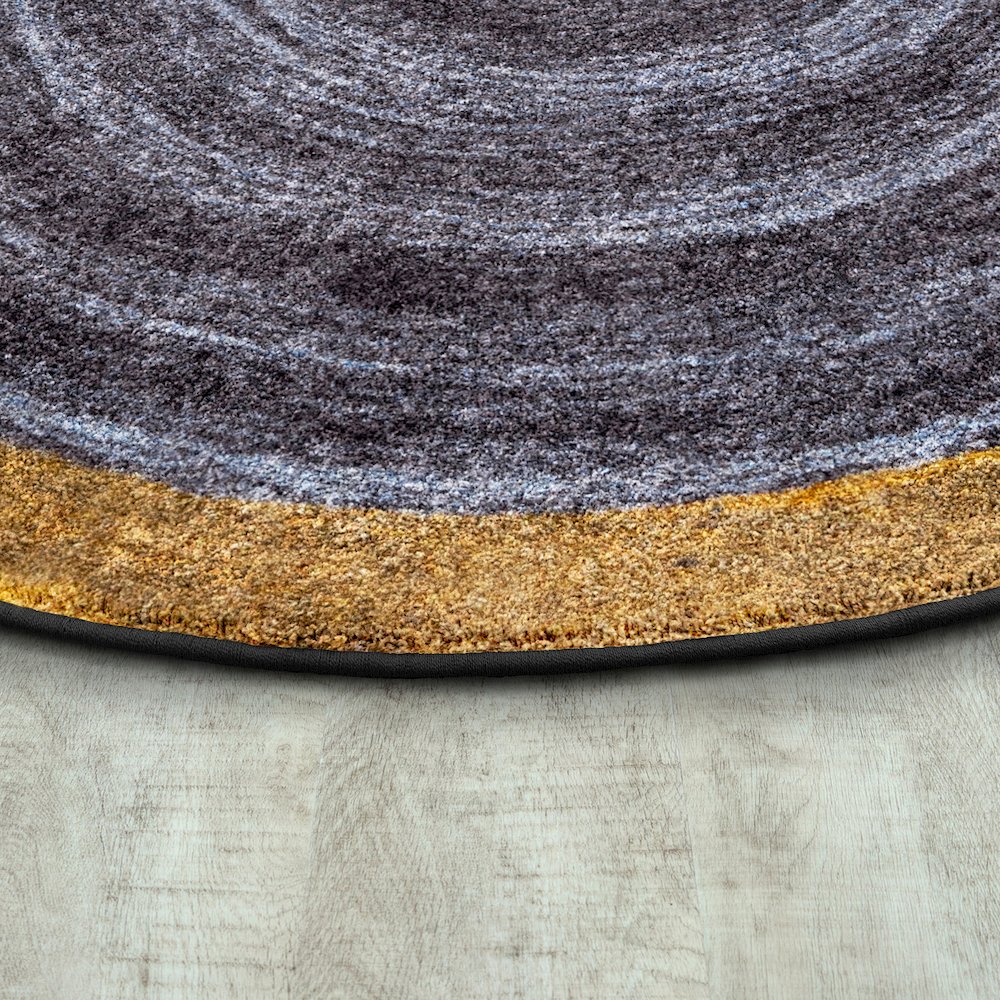 Kid Essentials Feeling Natural 13'2" Round Area Rug in Color Slate