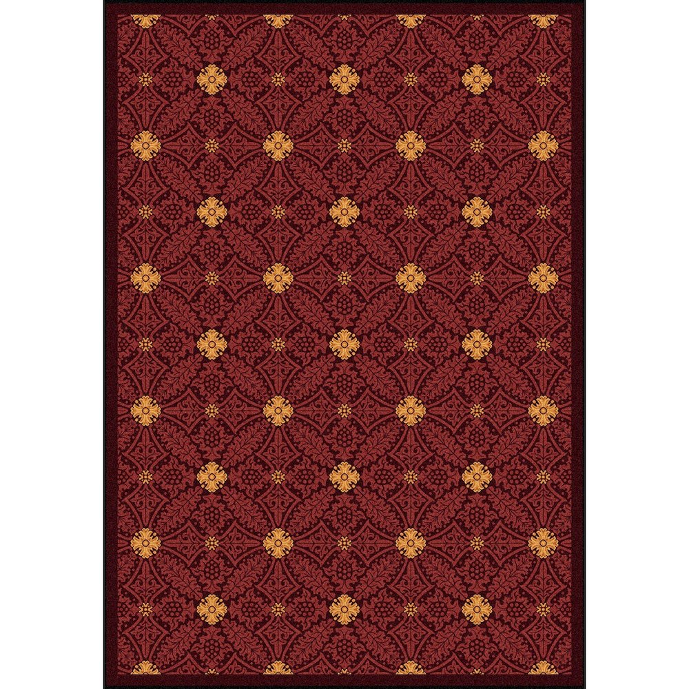 Any Day Matinee Fort Wood 7'8" x 10'9" Area Rug in Color Burgundy