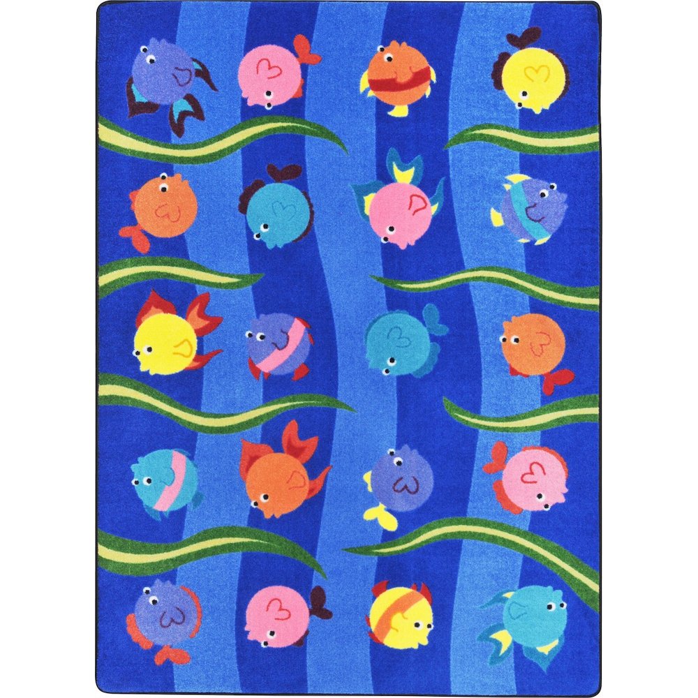 Kid Essentials Friendly Fish 10'9" x 13'2" Area Rug in Color Multi