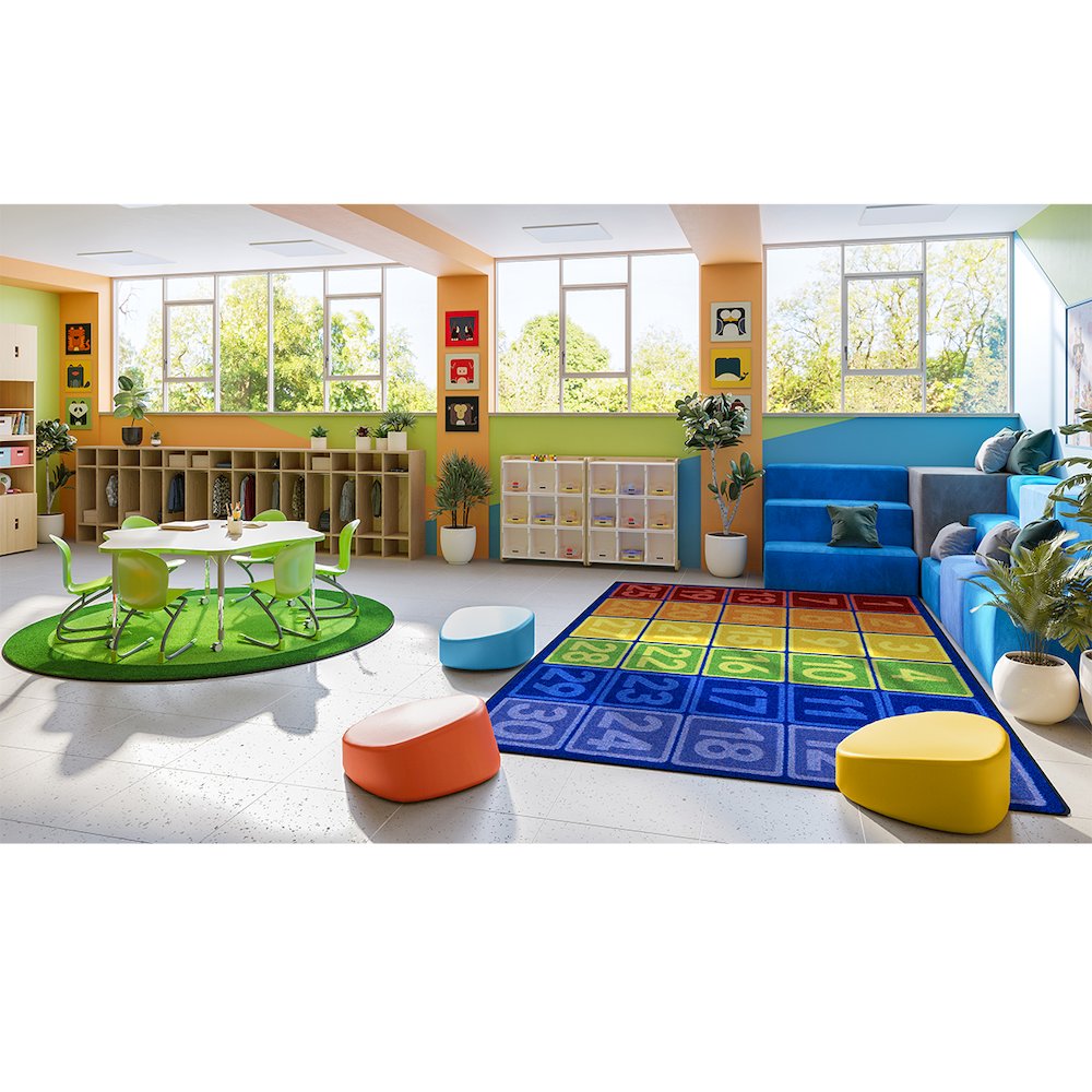 I Can Count 10'9" x 13'2" Area Rug in Color Multi