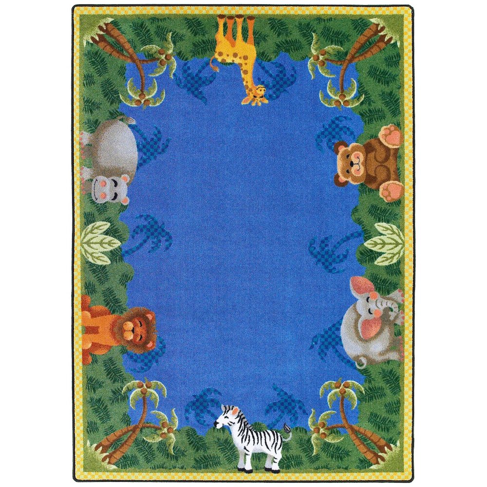 Kid Essentials Jungle Friends 7'8" x 10'9" Area Rug in Color Multi