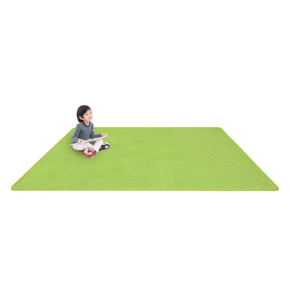 Kid Essentials Just Kidding 12' x 6' Area Rug in Color Lime Green