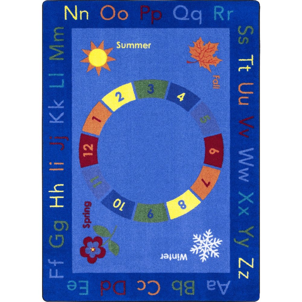 Kid Essentials Learn Through the Seasons 10'9" x 13'2" Area Rug in Color Multi