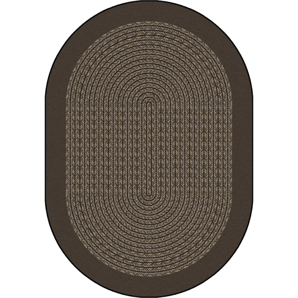 Kid Essentials Like Home 7'8" x 10'9" Oval Area Rug in Color Chocolate
