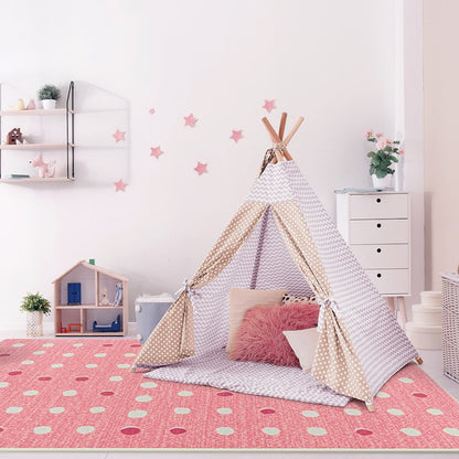 Claremont Kids Little Moons 7'8" x 10'9" Area Rug in Color Blush