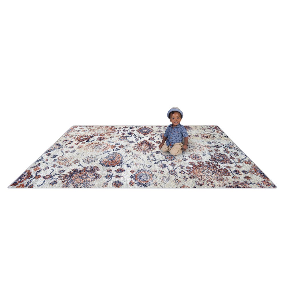 Mojave Bloom 7'8" x 10'9" Area Rug in Color Sunset
