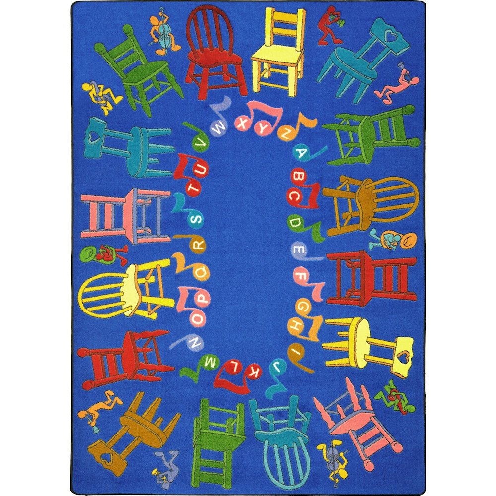 Kid Essentials Musical Chairs 10'9" x 13'2" Area Rug in Color Multi