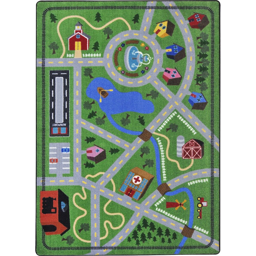 Kid Essentials Neighborhood Explorer 10'9" x 13'2" Area Rug in Color Multi
