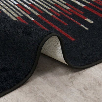 First Take Nightlife 7'8" x 10'9" Area Rug in Color Garnet