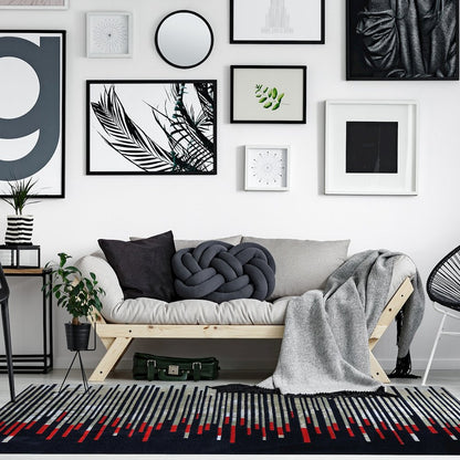 First Take Nightlife 7'8" x 10'9" Area Rug in Color Garnet