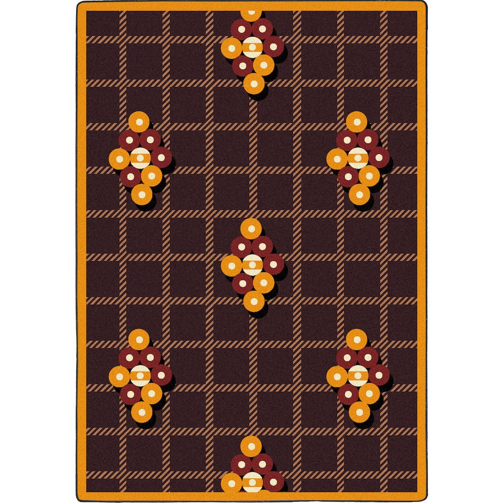 Games People Play Nine Ball 7'8" x 10'9" Area Rug in Color Burgundy