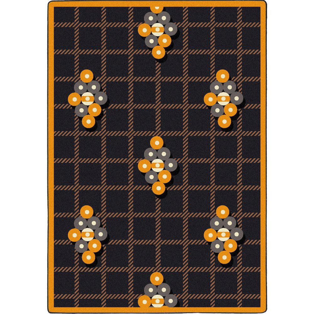 Games People Play Nine Ball 7'8" x 10'9" Area Rug in Color Charcoal