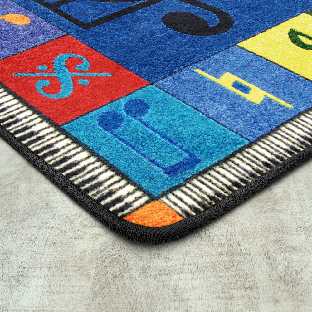 Kid Essentials Note Worthy (Elementary) 10'9" x 13'2" Area Rug in Color Multi
