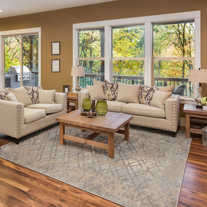 First Take Opposites Attract 7'8" x 10'9" Area Rug in Color Hazelwood
