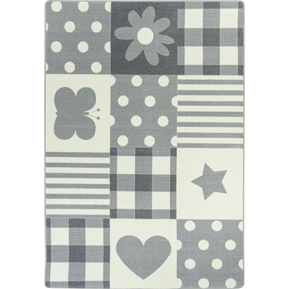 Claremont Kids Patchwork Girl 7'8" x 10'9" Area Rug in Color Cloudy