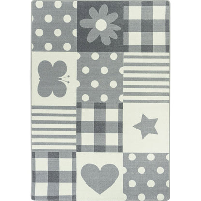 Claremont Kids Patchwork Girl 7'8" x 10'9" Area Rug in Color Cloudy