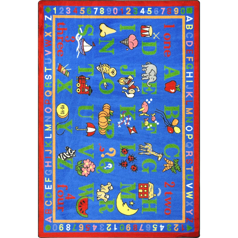 Kid Essentials Phonics Fun 7'8" x 10'9" Area Rug in Color Multi
