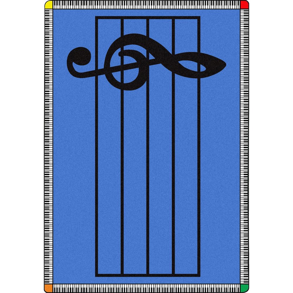 Kid Essentials Play Along 10'9" x 13'2" Area Rug in Color Blue
