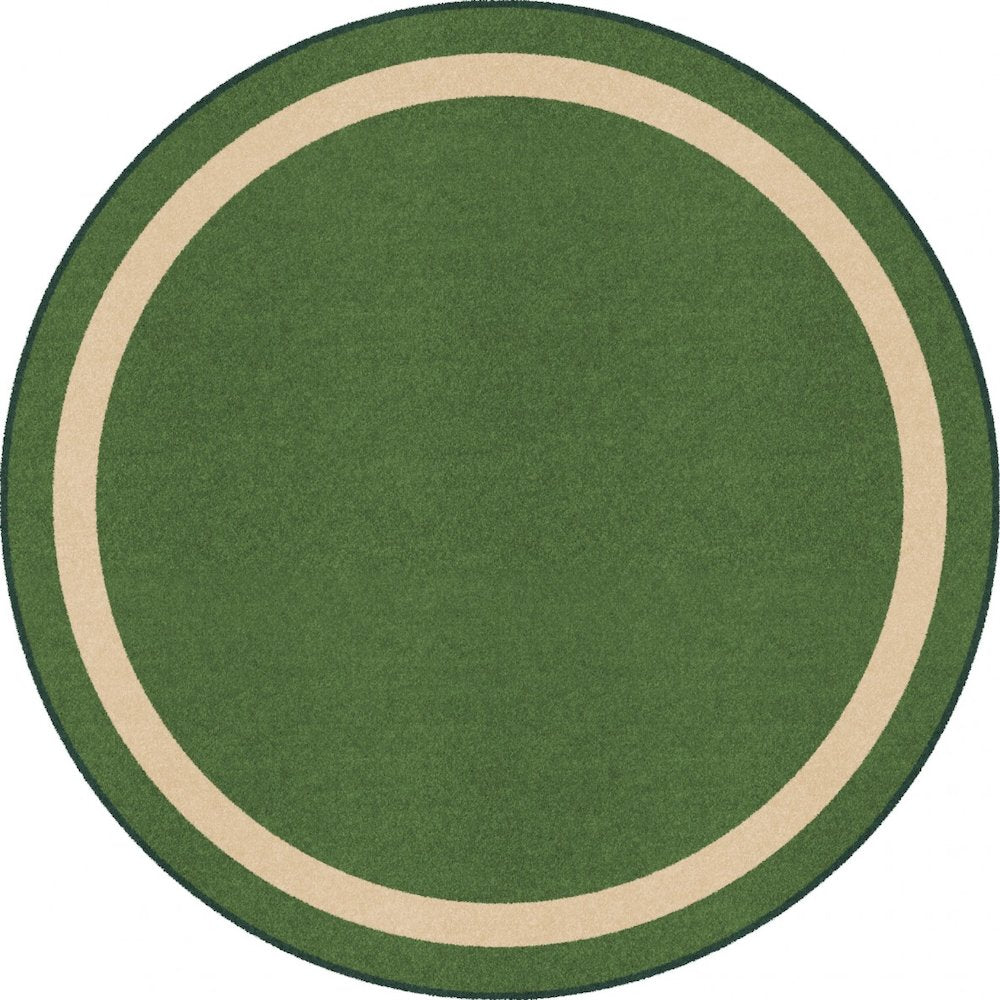 Kid Essentials Portrait 13'2" Round Area Rug in Color Greenfield