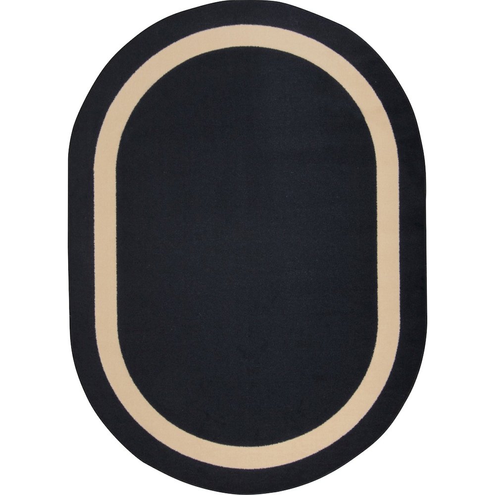 Kid Essentials Portrait 10'9" x 13'2" Oval Area Rug in Color Onyx