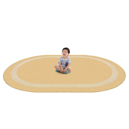 Kid Essentials Portrait 10'9" x 13'2" Oval Area Rug in Color Sandstone