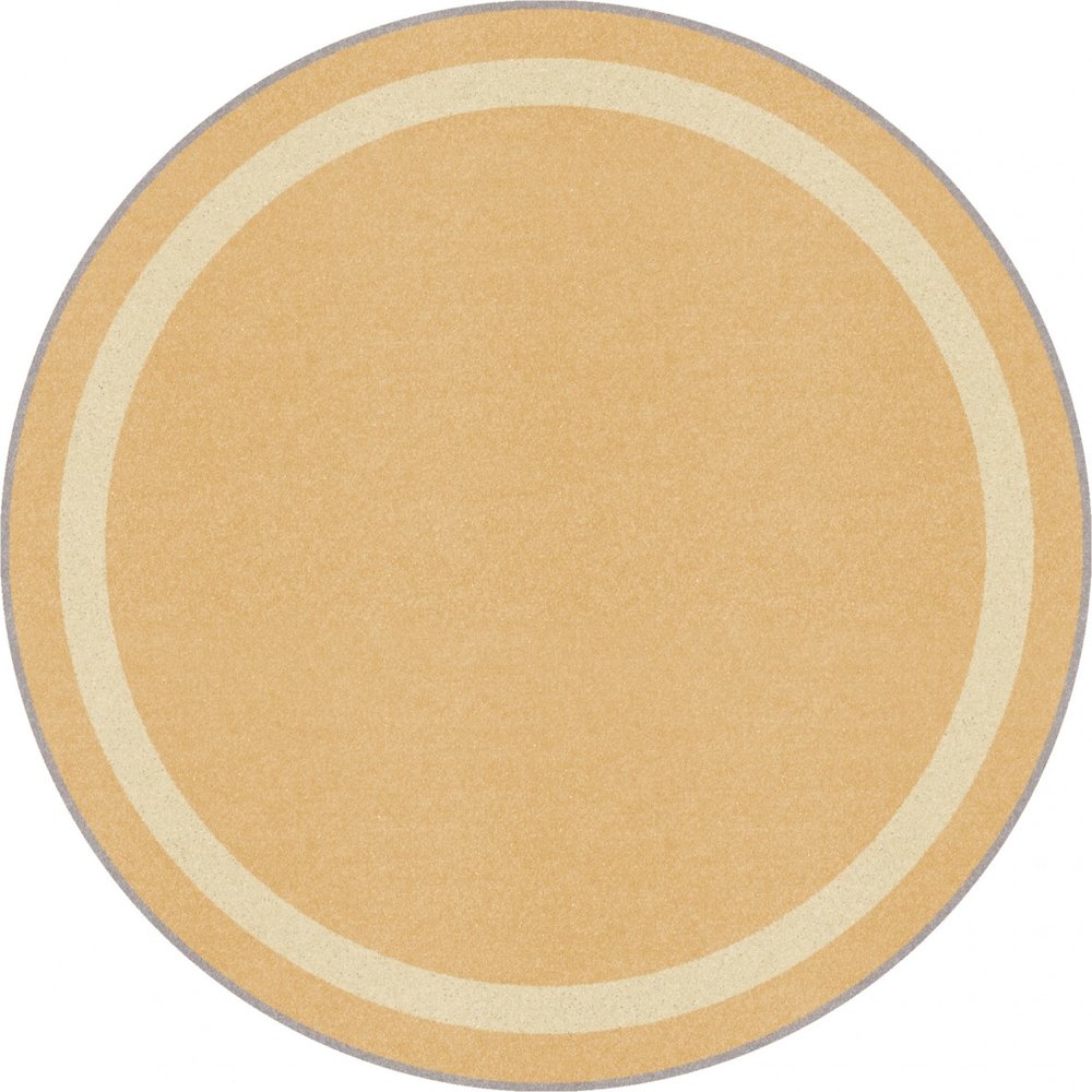 Kid Essentials Portrait 13'2" Round Area Rug in Color Sandstone