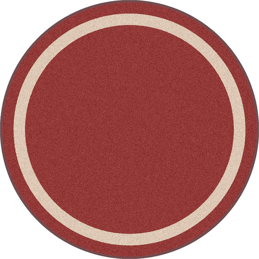 Kid Essentials Portrait 13'2" Round Area Rug in Color Wine