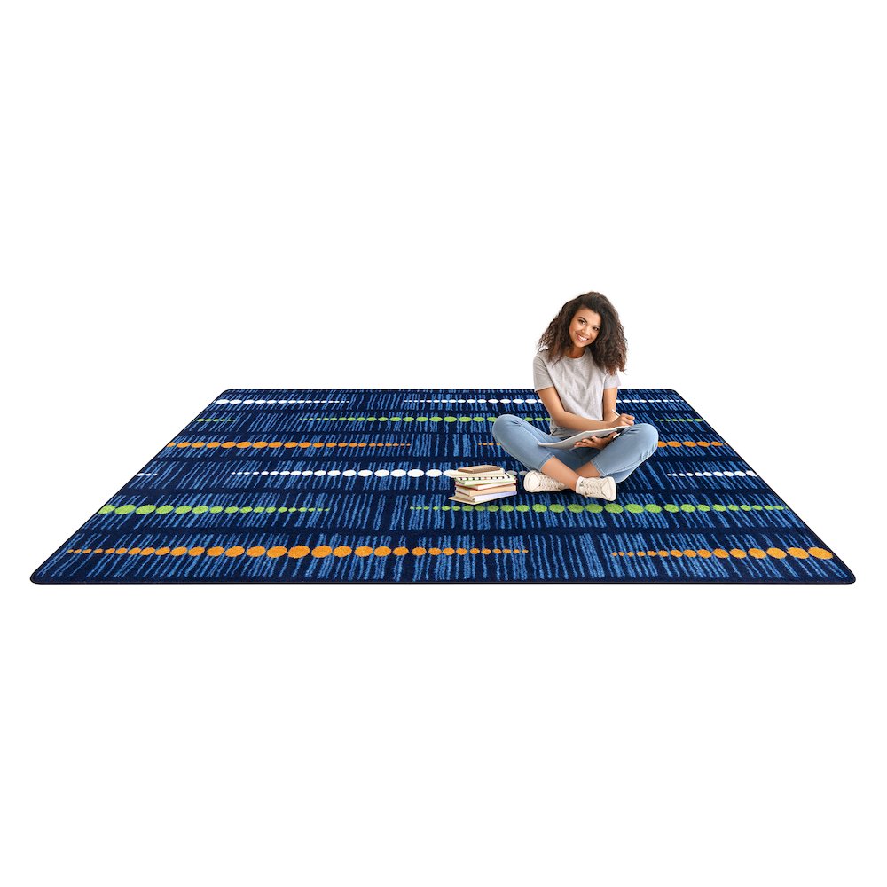 Kid Essentials Recoil 7'8" x 10'9" Area Rug in Color Citrus