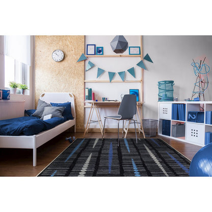 Kid Essentials Recoil 7'8" x 10'9" Area Rug in Color Sapphire
