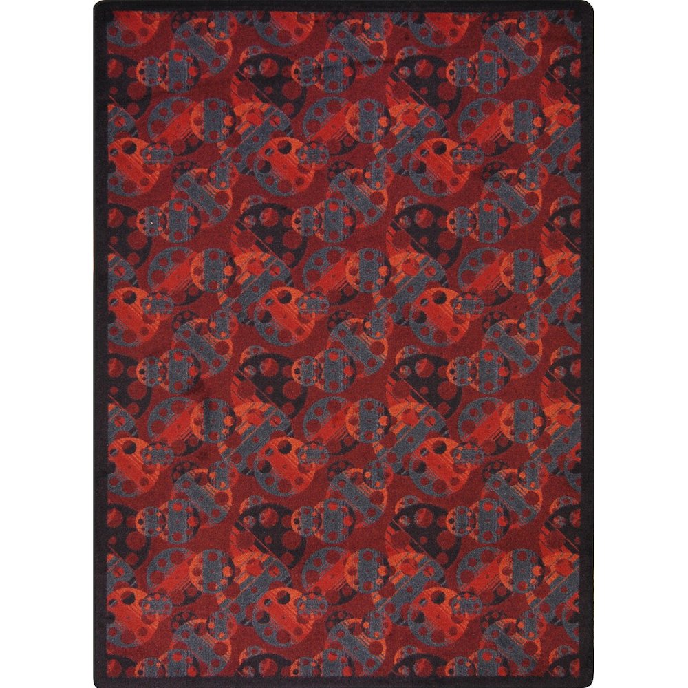 Any Day Matinee Reeling 7'8" x 10'9" Area Rug in Color Burgundy
