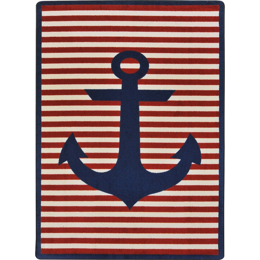Kid Essentials Safe Mooring 7'8" x 10'9" Area Rug in Color Blue