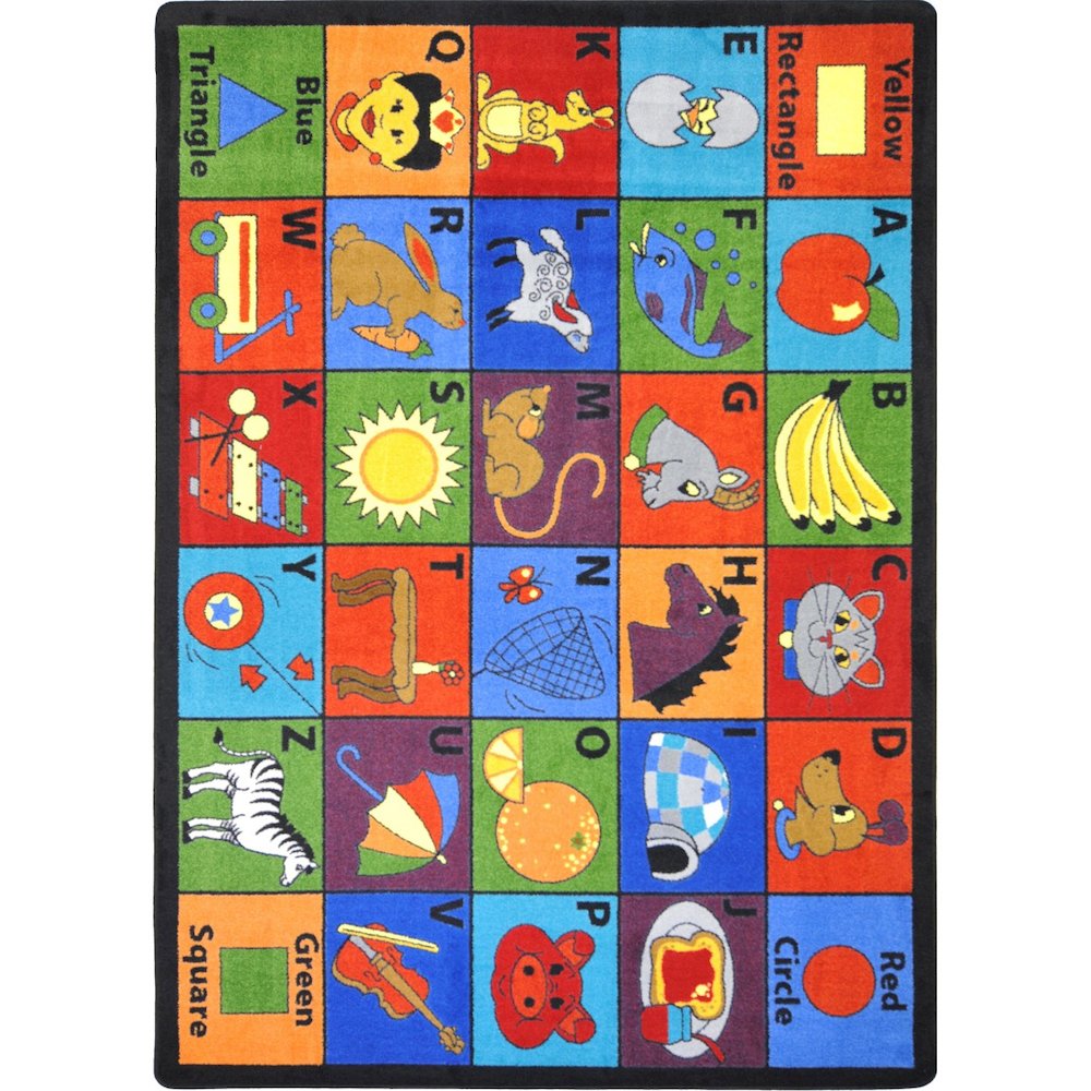 Kid Essentials Say My Name 10'9" x 13'2" Area Rug in Color Multi