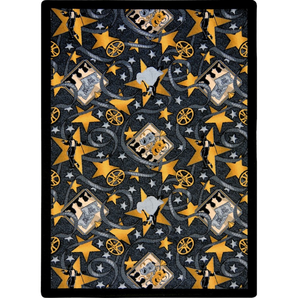 Any Day Matinee Silver Screen 7'8" x 10'9" Area Rug in Color Charcoal