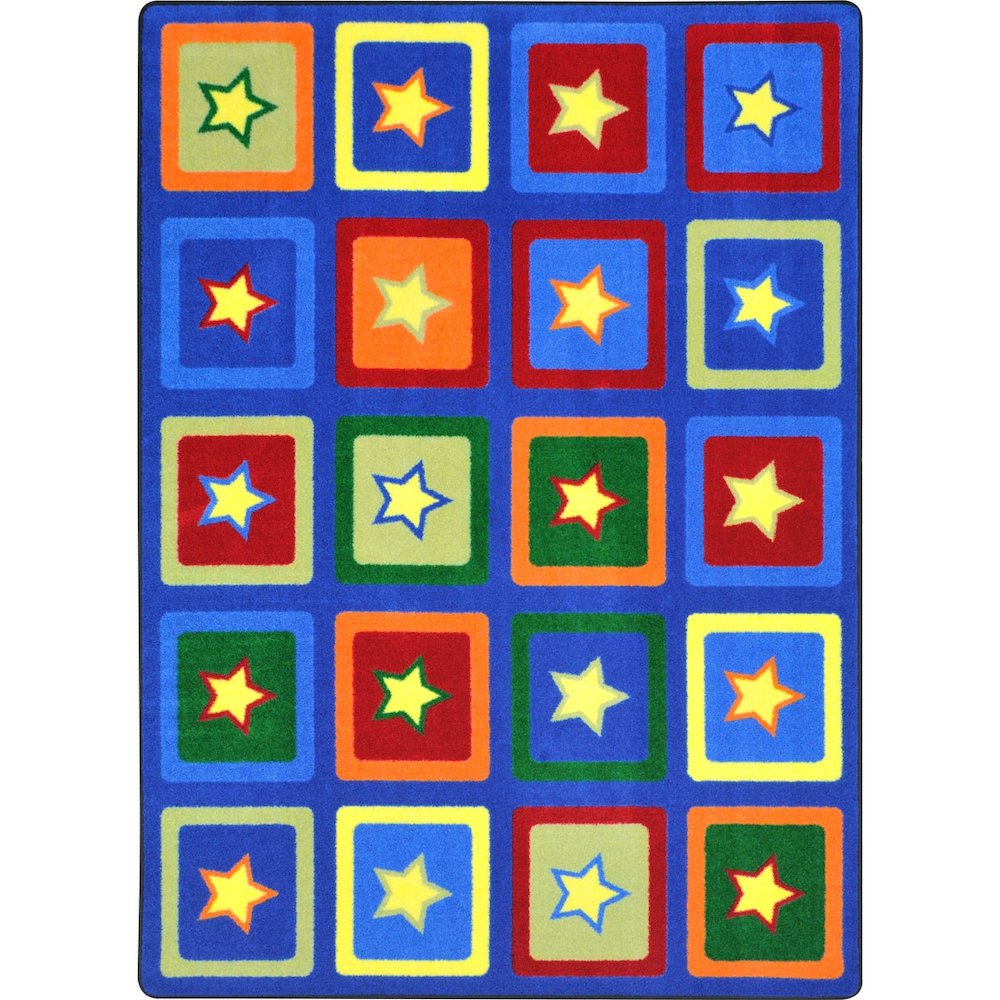 Kid Essentials Sitting Stars 10'9" x 13'2" Area Rug in Color Multi