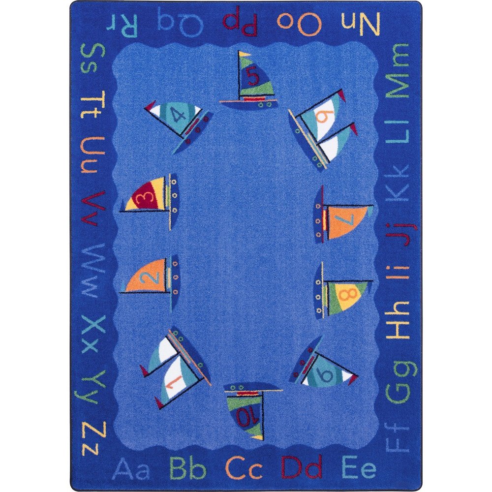Kid Essentials Smooth Sailing 10'9" x 13'2" Area Rug in Color Multi
