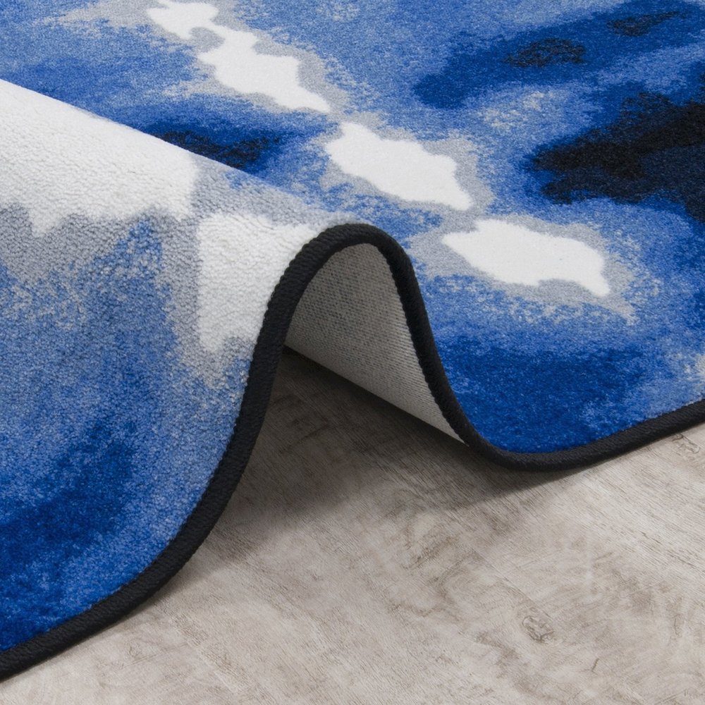 First Take Sound Off 7'8" x 10'9" Area Rug in Color Cobalt