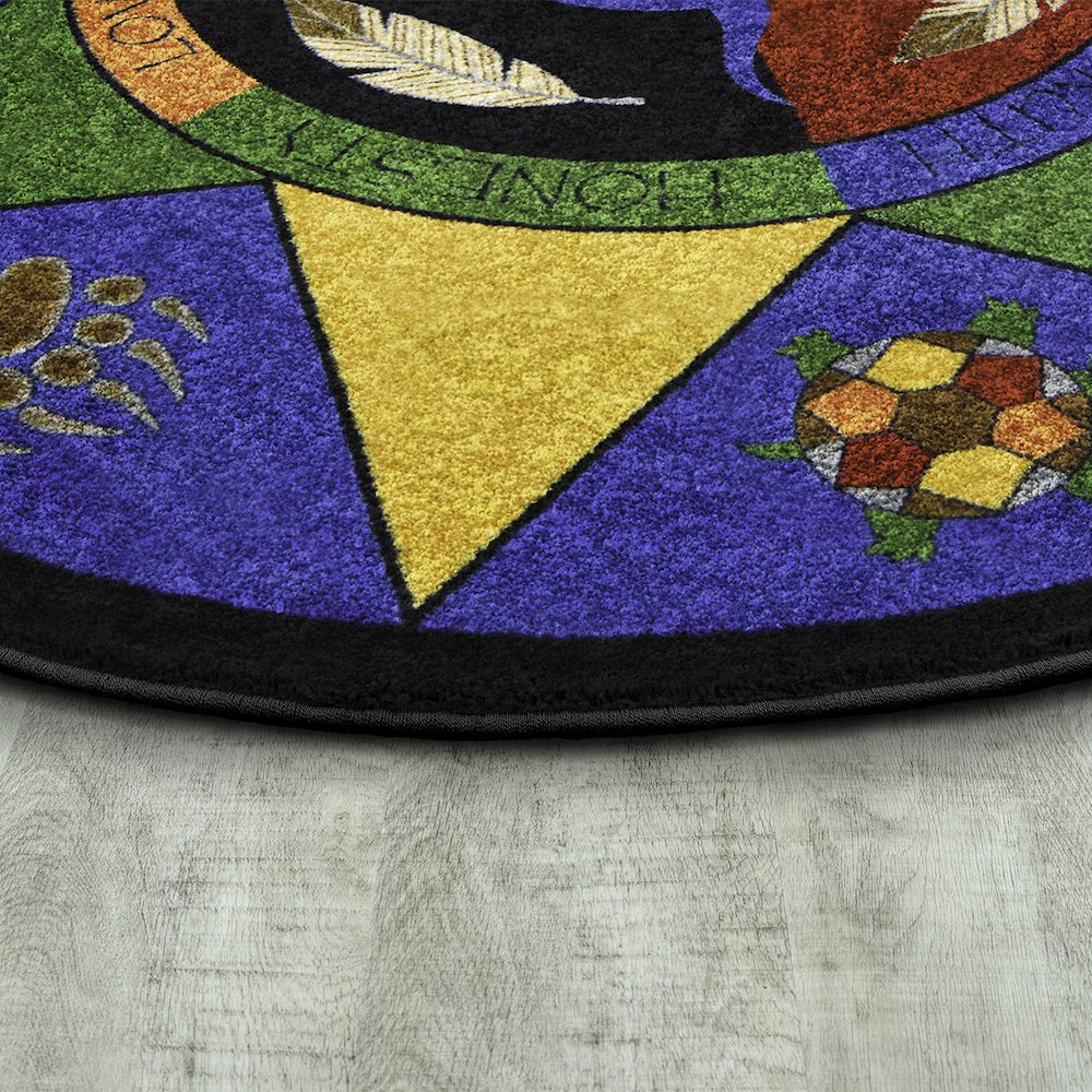 Kid Essentials Spirit of Truth 13'2" Round Area Rug in Color Multi