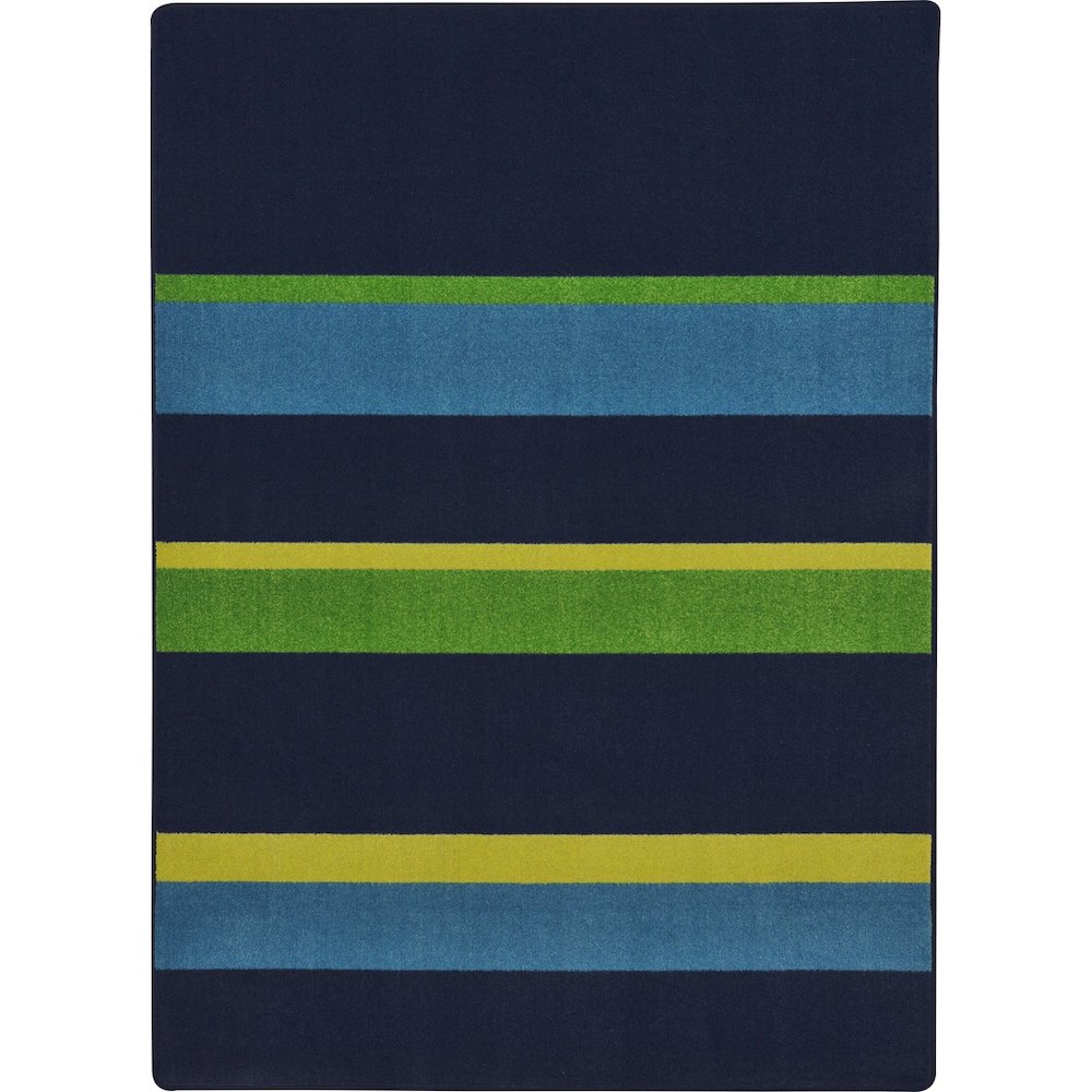 Kid Essentials Straight and Narrow 10'9" x 13'2" Area Rug in Color Navy