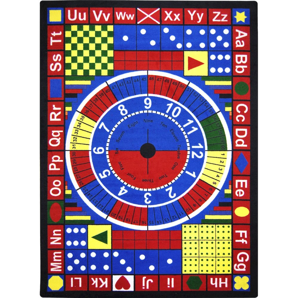 Kid Essentials Teach-A-Tot 10'9" x 13'2" Area Rug in Color Multi