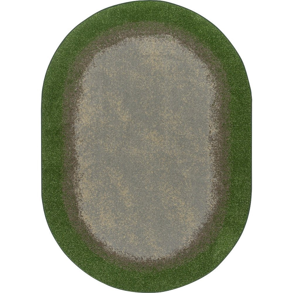 Kid Essentials Urban Edges 10'9" x 13'2" Oval Area Rug in Color Meadow