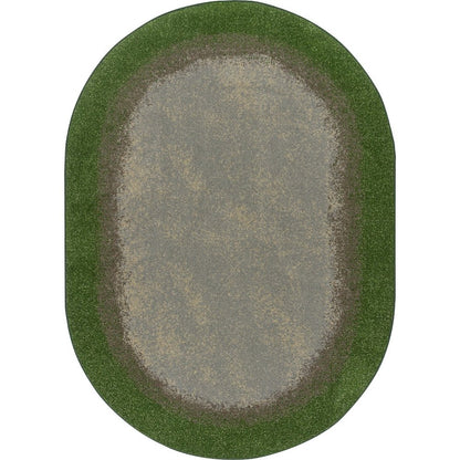 Kid Essentials Urban Edges 10'9" x 13'2" Oval Area Rug in Color Meadow