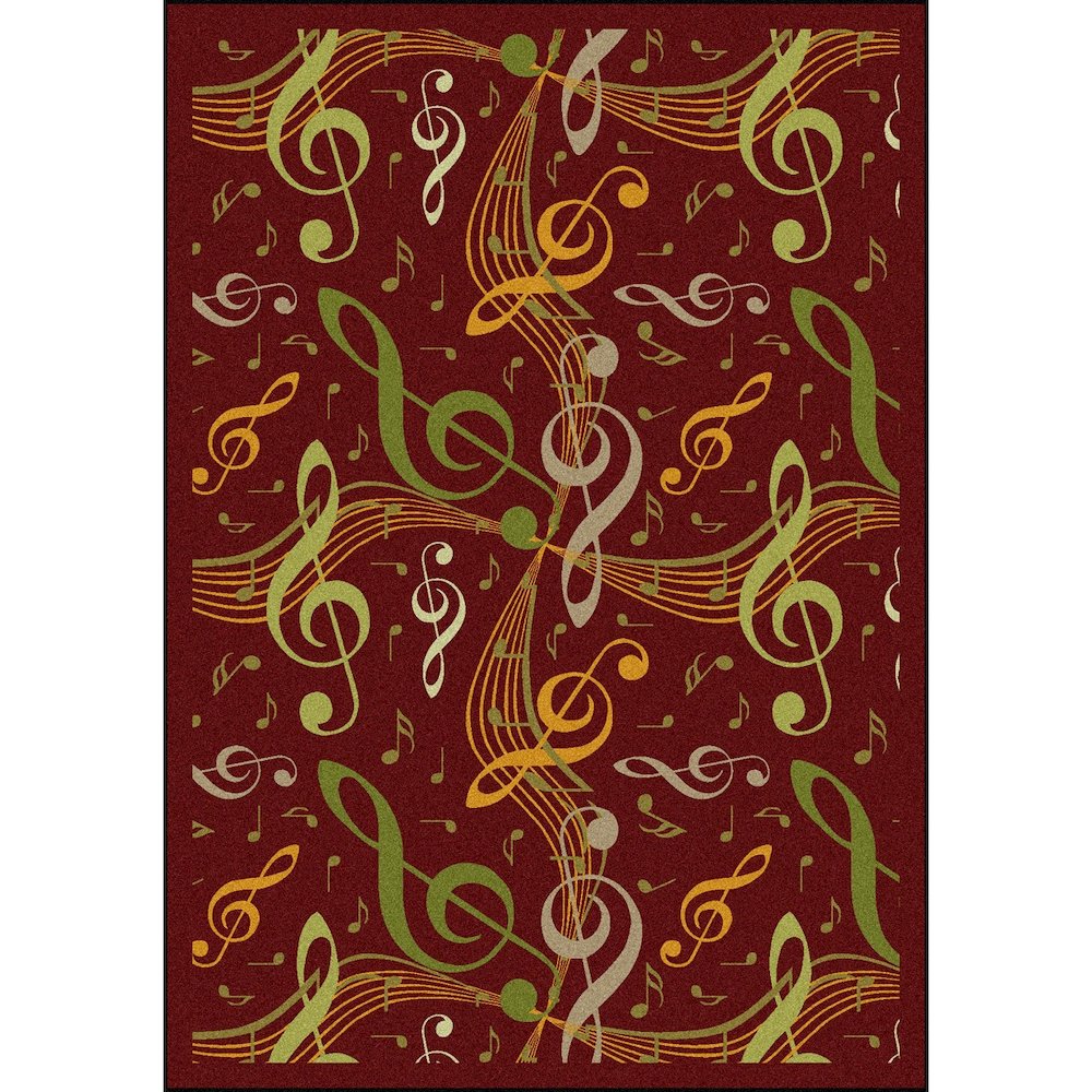 Kid Essentials Virtuoso 7'8" x 10'9" Area Rug in Color Burgundy