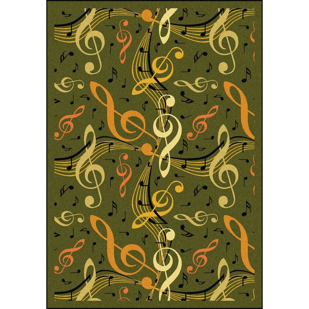 Kid Essentials Virtuoso 7'8" x 10'9" Area Rug in Color Green