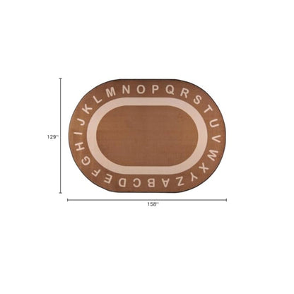 Kid Essentials Endless Alphabet 10'9" x 13'2" Area Rug in Color Mocha