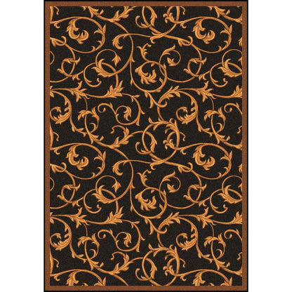 Any Day Matinee Acanthus 10'9" x 13'2" Area Rug in Color Brown