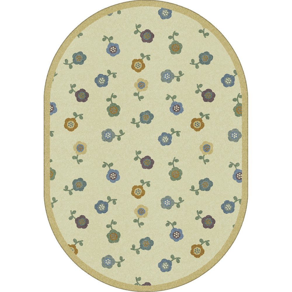 Kid Essentials Awesome Blossom 10'9" x 13'2" Oval Area Rug in Color Soft